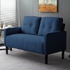 Sapphtopaz 51.2" Loveseat Couch Sofa - Compact Upholstered Furniture with Sturdy Frame, Cozy Seating for Living Room, Bedroom & Small Spaces - 4 of 4