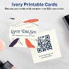 Avery Printable Square Business Cards with Sure Feed Technology, 2" x 2", Ivory Cardstock, Print-to-the-Edge, Laser/Inkjet Cards, 120 Total - 2 of 4
