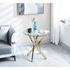 Modern Coffee Table, Glass Tea Table Center End Table for Living Room and Office - 4 of 4