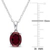 EVERLY JEWELRY | Sterling Silver Pendant with Gemstone and Created Gemstone – Multiple Stone Options - 3 of 4