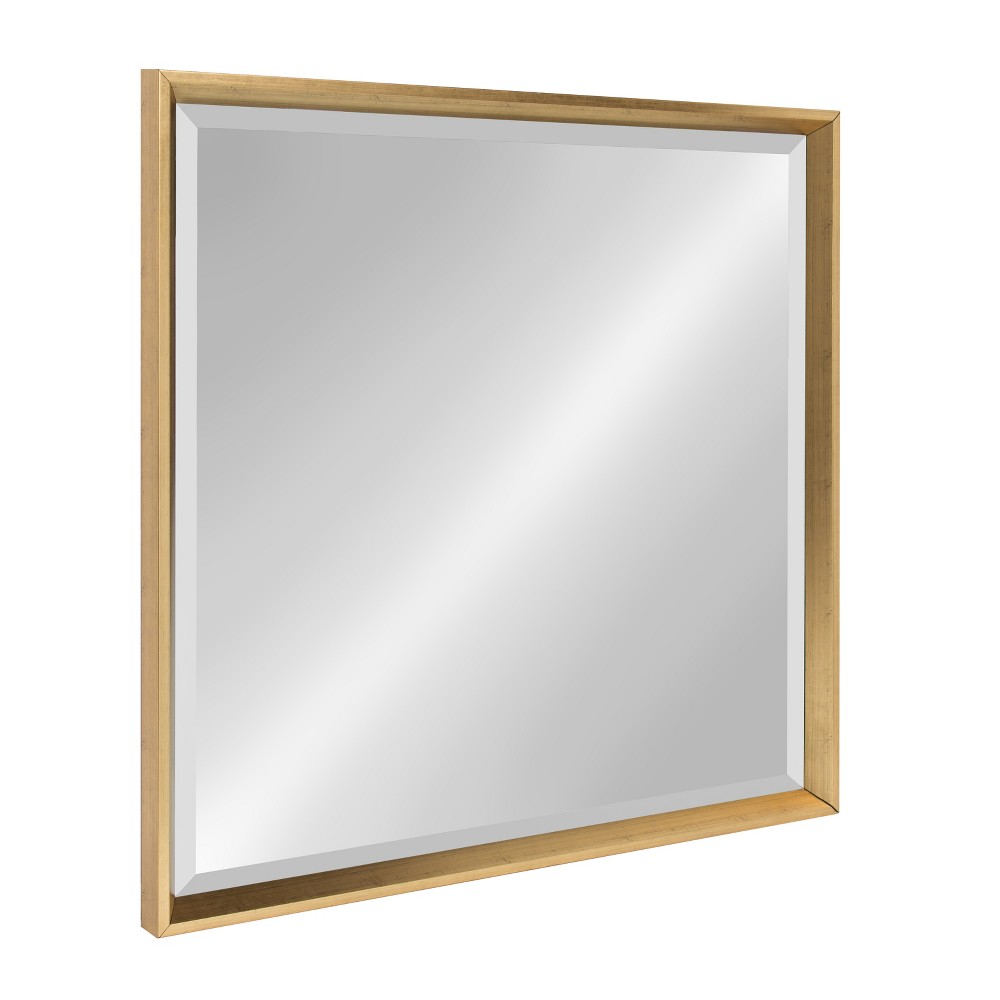 Photos - Wall Mirror 28" x 28" Calter Framed  Gold - Kate and Laurel