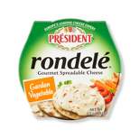 President Rondele Gourmet Spreadable Cheese Garden Vegetable - 6.5oz