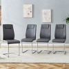 Set of 6 Modern PU Leather Upholstered Dining Chairs with High Back and Metal Legs for Living Room,Kitchen-Baofuwish - 2 of 4