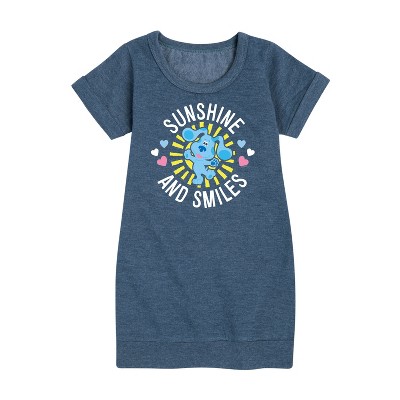 - Blue's Clues & You! - Daddy Is My Sunshine Graphic Short Sleeve Fleece Dress