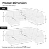 Belffin Chenille 7-Seater U-Shaped Sleeper Sectional - Modular Couch with Pull-Out Bed & All-Module Storage - 2 of 4