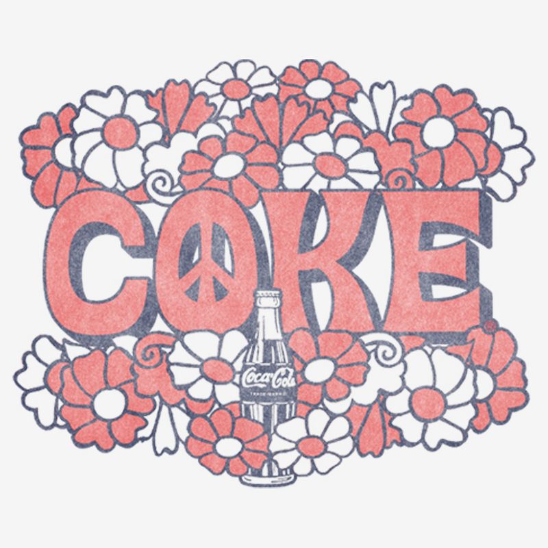 Women's Coca Cola Unity Floral Logo T-Shirt, 2 of 6