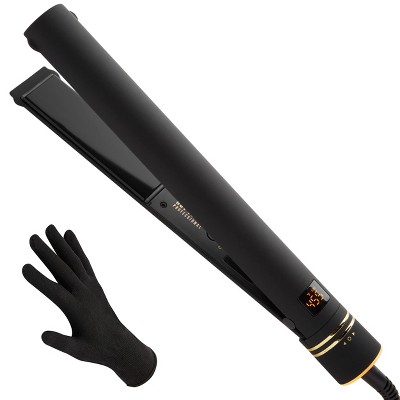 Photo 1 of Hot Tools Pro Artist Black Gold Evolve Ionic Salon Hair Flat Iron | Long-Lasting Finish for Straightening Hair, (1-1/4 in)