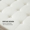 VYNXARIA Fabric Tufted Storage Ottoman with Flip Top Seat Lid, Metal Hinge and Stable Eucalyptus Wood Frame for Living Room, Entryway, Bedroom, Beige - 4 of 4