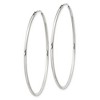 Black Bow Jewelry 1.3mm, Sterling Silver, Endless Hoop Earrings - 45mm (1 3/4 Inch) - 2 of 4