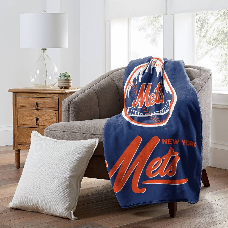 MLB New York Mets 50 x 60 Raschel Throw Blanket, 2 of 4