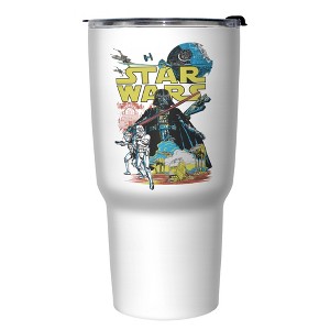 Star Wars Retro Rebel Poster Stainless Steel Tumbler w/Lid - 1 of 3