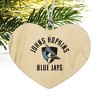 Johns Hopkins University Blue Jays Logo Heart Love Wood Christmas Tree Holiday Ornament - 2 of 3