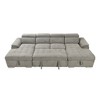 121" U Shaped Sleeper Sofa, Pull Out Bed with Double Storage Chaise for Living Room Office Apartment Bedroom, Light Gray - 3 of 4