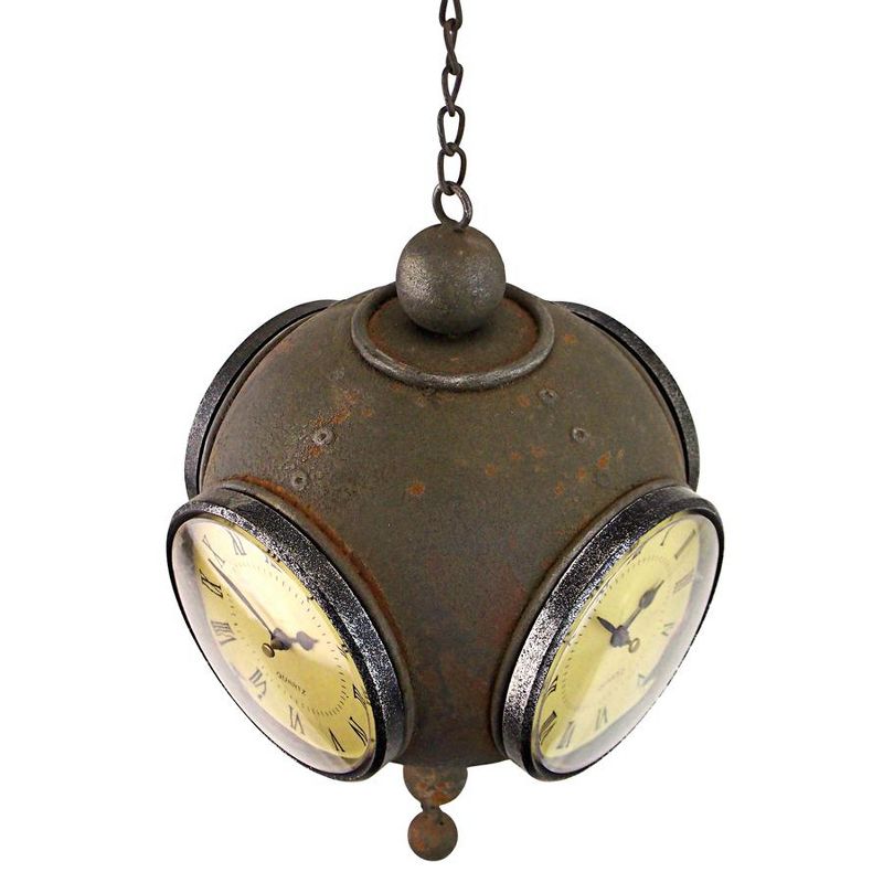 Design Toscano Victorian Grunge Four-Sided Hanging Spherical Clock, 3 of 7