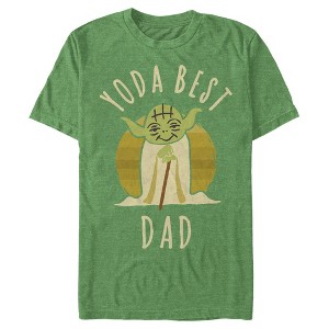 Men's Star Wars Yoda Best Dad Cartoon T-Shirt - 1 of 3