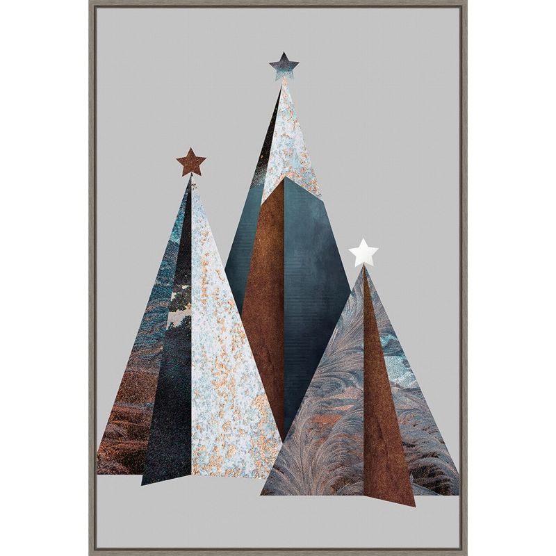 Amanti Art Three Christmas Trees by Design Fabrikken Canvas Wall Art Print Framed 23-in. W x 33-in. H., 1 of 7