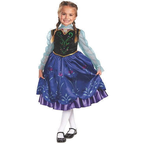 Déguisement Fille Luxe ANNA FROZEN™ 7-8 Ans