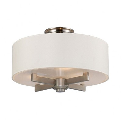 Elk Home Seven Springs 3 - Light Semi-Flush Mount in  Satin Nickel