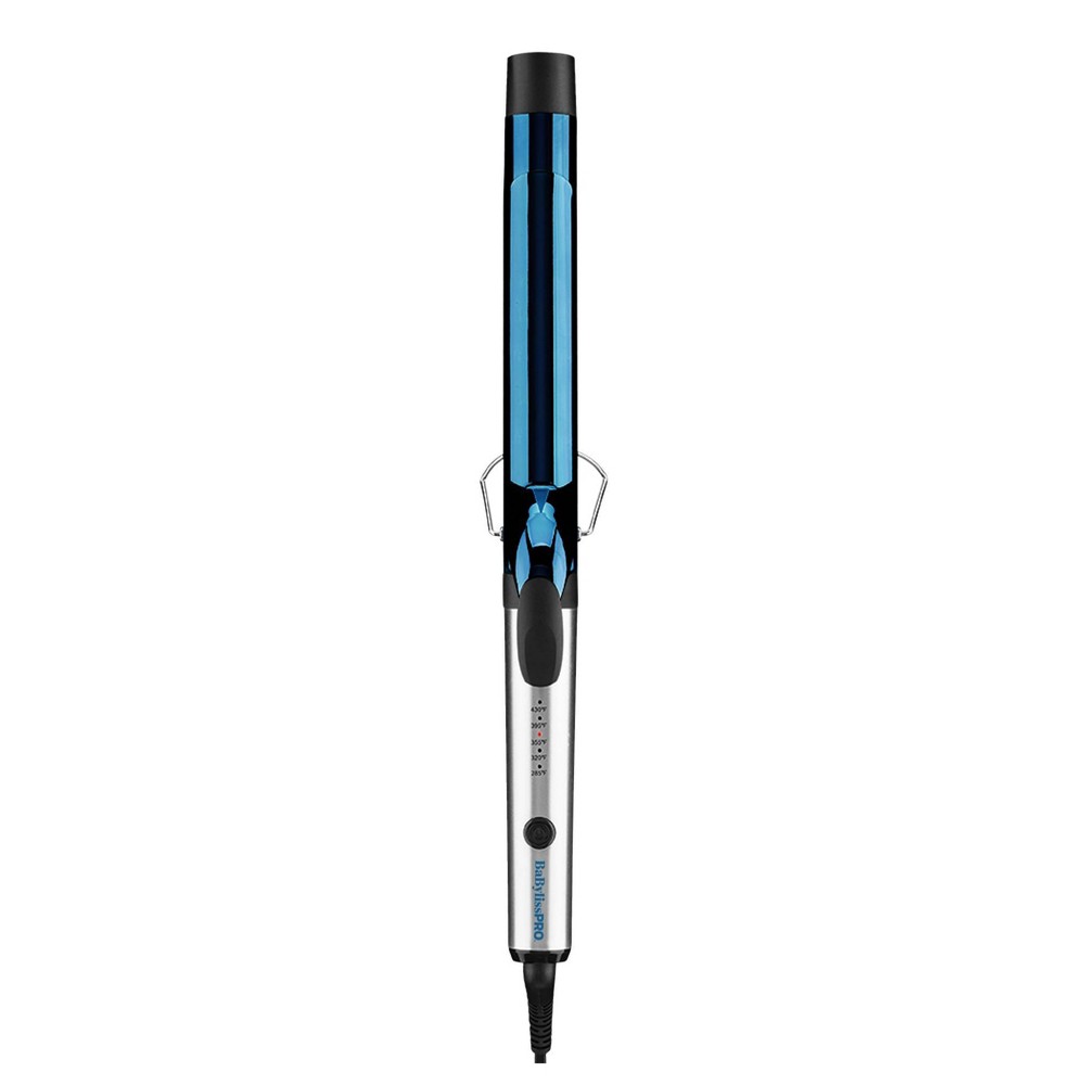 BaBylissPRO Nano Titanium Extended Barrel Curling Iron - Blue - 1.25": Hair Styling, All Hair Types, 60-Second Heat Up, 5 Heat Settings