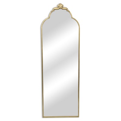 Cheung's Everlaine Modern Victorian Black Floor Mirror