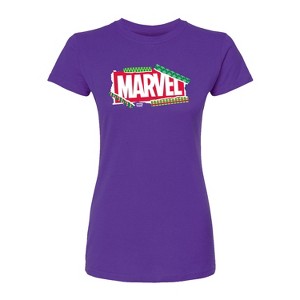 Women's - Marvel - Logo Wrapping Paper Fitted Graphic T-Shirt - 1 of 1