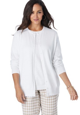 Jessica London Women's Plus Size Fine Gauge Cardigan
