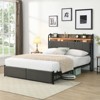 Streamdale Full Bed Frame: Headboard Storage, Wireless Charging, Assembly Made Easy - 4 of 4