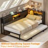 Aheaplus L-Shaped DayBed with Charging Station, Corner Bed Frame with Bookcase and Sliding Door - 2 of 4