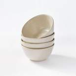 23oz 4pk Stoneware Glazed Salad Bowls Cream - Threshold™ designed with Studio McGee