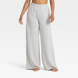 Women's French Terry Fleece Wide Leg Lounge Pants - Wild Fable™ - 1 of 3
