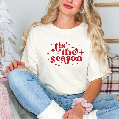 Simply Sage Market Whimsical Tis The Season Garment Dyed Tee
