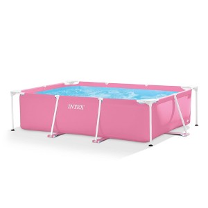 Intex Rectangular Metal Frame Above Ground Outdoor Backyard Swimming Pool - 1 of 4