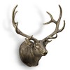 SPI Home Small Deer Head Wall Decor – Aluminum Animal Sculpture with Bronze Finish, Rustic Wall-Mounted Lodge Accent - 2 of 4