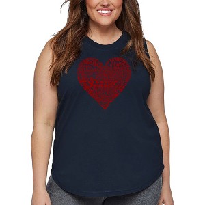 LA Pop Art Love Yourself - Women's Word Art Tank Top - 1 of 4