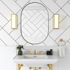 GlasFlength Decorative Wall Mirrors Oval Accent Mirror Wall Mirror Polished Mirror Decorative Mirror for Living Room, Silver, 33"*20"*1.1" - 2 of 4
