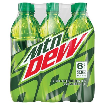 Mountain Dew Soda - 6pk/16.9 fl oz Bottles