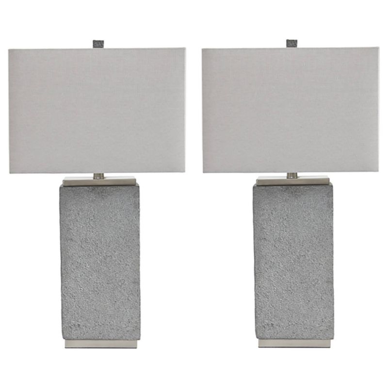 Set of 2 Amergin Grain Poly Table Lamps - Signature Design by Ashley, 1 of 5