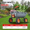 Coucheta 800 LB Capacity Garden Dump Cart, Utility Wagon with Quick-Release Dumping & 10" Inflatable Tires, Heavy-Duty Steel Frame for Yard Work - 3 of 4