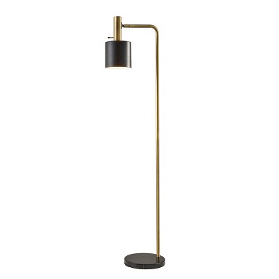 Casey Floor Lamp Black/white/brass - Adesso : Target