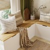 FUFU&GAGA Corner Entryway Bench w/Hidden Storage White Oak Finish Shoe Cabinet - 2 of 4