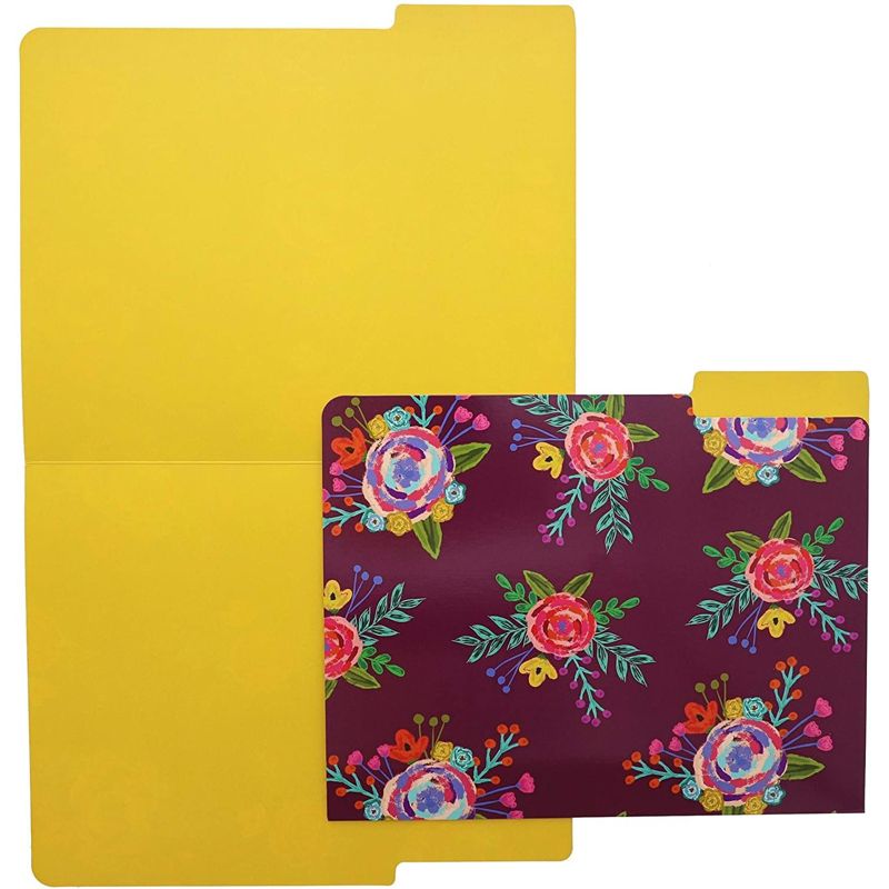12-Pack Vintage Floral File Folders, Letter Size, 6 Designs, 3 of 7