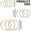 Round Beading Hoop Earring Findings in 20/30/40mm & 3 Colors, Jewelry Making DIY Craft Supplies - 3 of 4