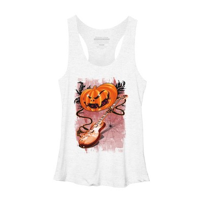 Women's Design By Humans Pumpkin Rocker By cashfish Racerback Tank Top