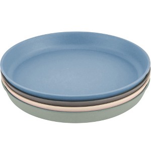 WeeSprout Bamboo Plates, Kid-Sized Bamboo Kids Plates, Dishwasher Safe Bamboo Plate for Kids, 4 pack - 1 of 4
