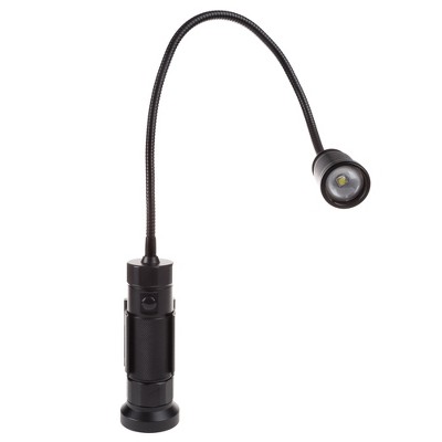 Fleming Supply Magnetic Lamp With CREE LED Light, 2 Magnetic Bases, and Flexible Gooseneck for Office, Garage, and Workshop - Black