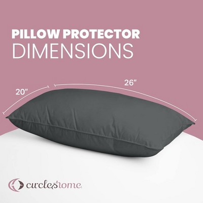 Charcoal Cotton Hypoallergenic Zippered Pillow Protector Set