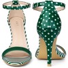 Perphy Women's Stripe Ankle Strap Polka Dots Stiletto Heels Sandals - 2 of 4