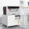 Office furniture Copier Cabinet 2 door steel copier stand mobile pedestal file Printer Stand - 2 of 4