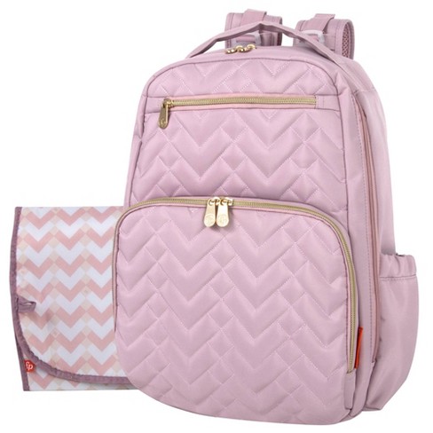 KeaBabies Original Diaper Bag Backpack, Multi Functional, Water-resistant,  Large Baby Bags for Girls, Boys (Pink Gray)