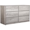 QingMoon Modern 6-Drawer Dresser, Versatile Storage Cabinet, with Fabric Drawers and Sturdy Frame, Home Organization for Living Room or Hallway, Grey - 2 of 4
